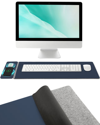 Blue Power Desk Mat | Schreibtischunterlage mit Ladefunktion